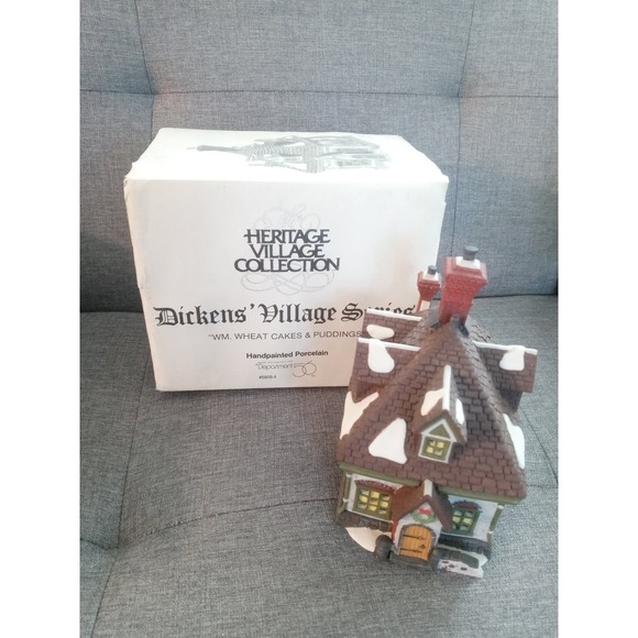 Vintage Department 56 Wm Wheat Cakes & Puddings Dicken's Christmas Holiday Decor - Picture 1 of 6